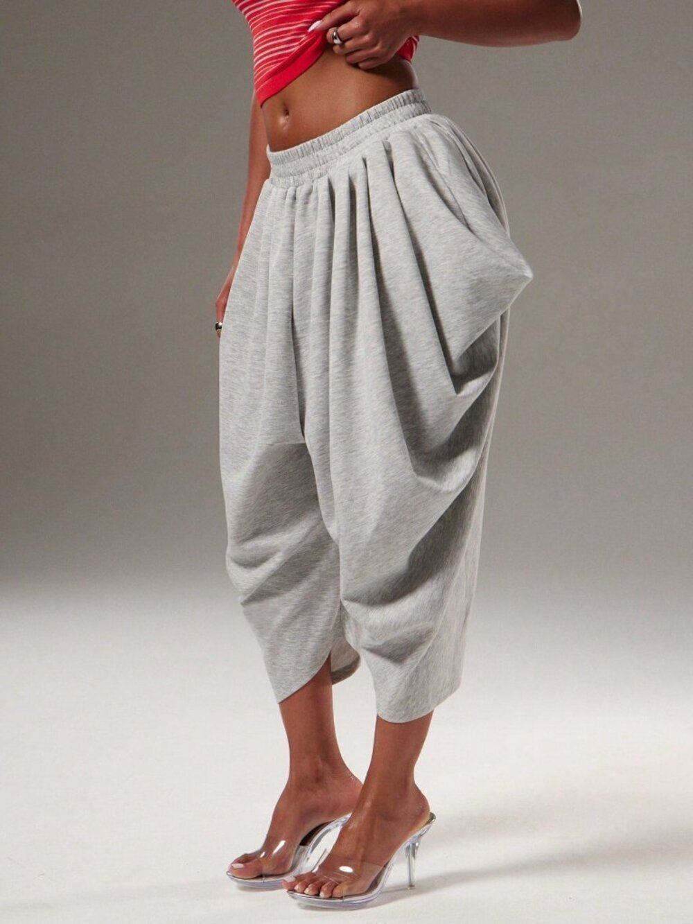 Grey Casual Women's Short Pants